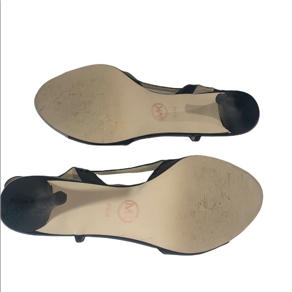 - Michael Kors Black Patent Leather Slingback Strappy Sandals - Picture 6 of 7